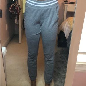 Grey brand PINK fitted joggers Size small